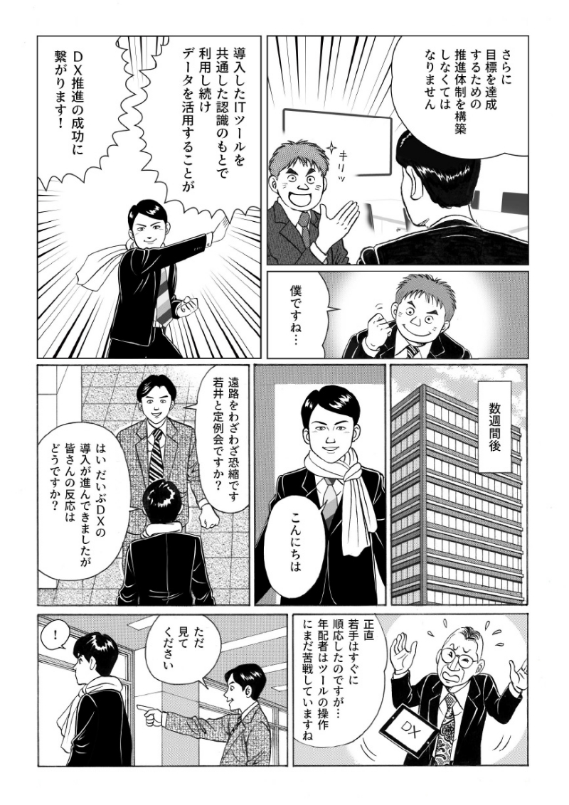 数週間後QTヒーローがDX導入が進んでいるのかの進捗を確認