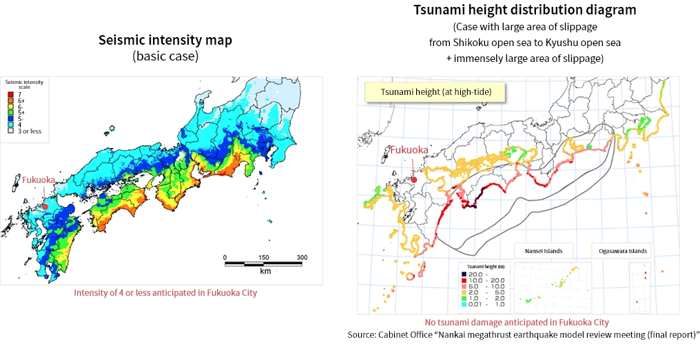 QTnet Data Center Features - Impact of Nankai megathrust earthquakes