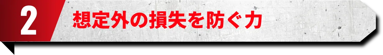 2.想定外の損失を防ぐ力
