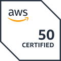 AWS 50 APN Certification Distinctionの認定バッジ