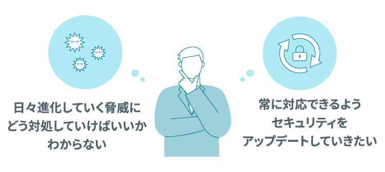 日々進化していく脅威にどう対処していけばいいかわからない。常に対応できるようセキュリティをアップデートしていきたい。